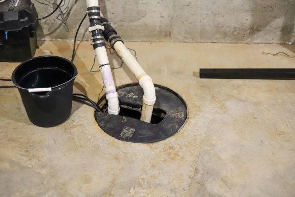 Interior Basement Drainage in Shawnee